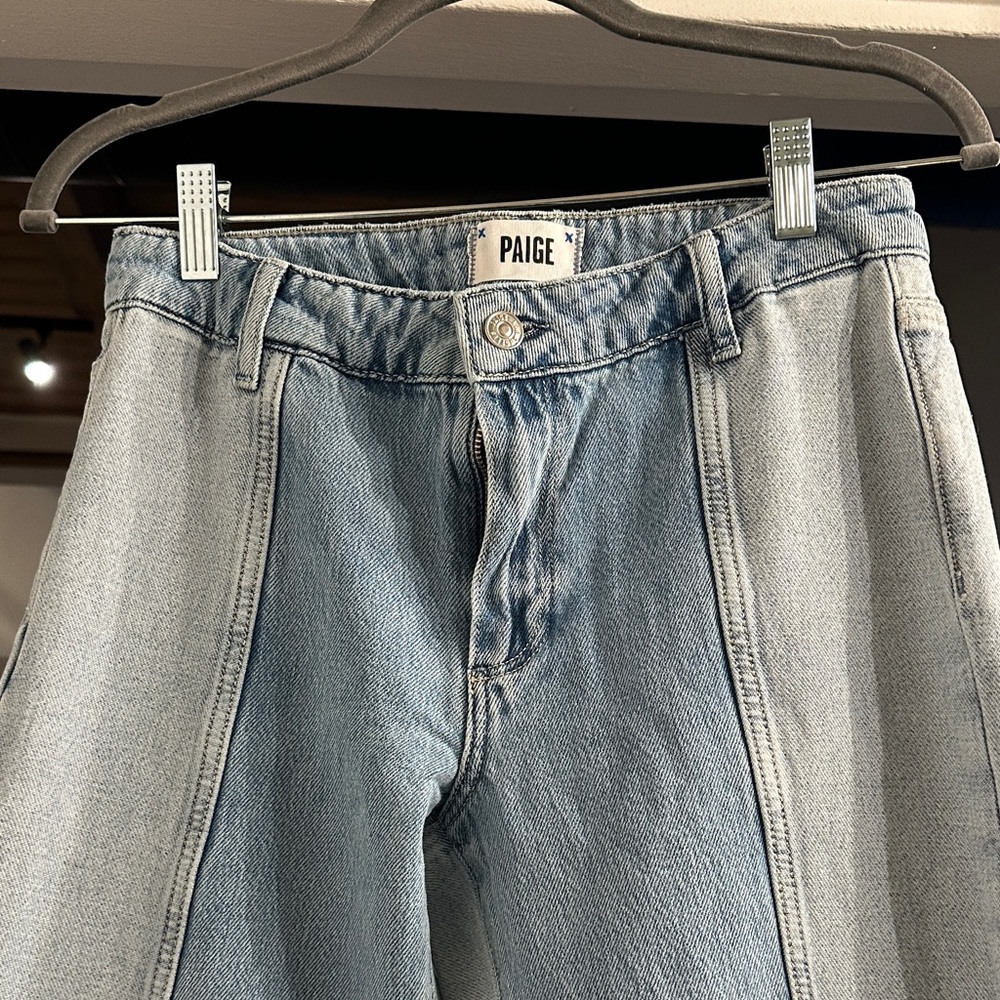 PAIGE Light and Medium Blue Denim Jeans